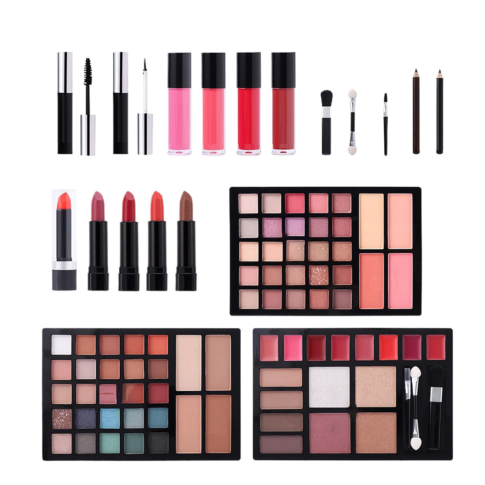 Kit di Trucco per Principianti Set di Palette di Ombretti e Mascara | Per Esperti Mascara Rossetto E Per Sopracciglia Per Donne Ragazze Adolescenti E Amanti Del Trucco
