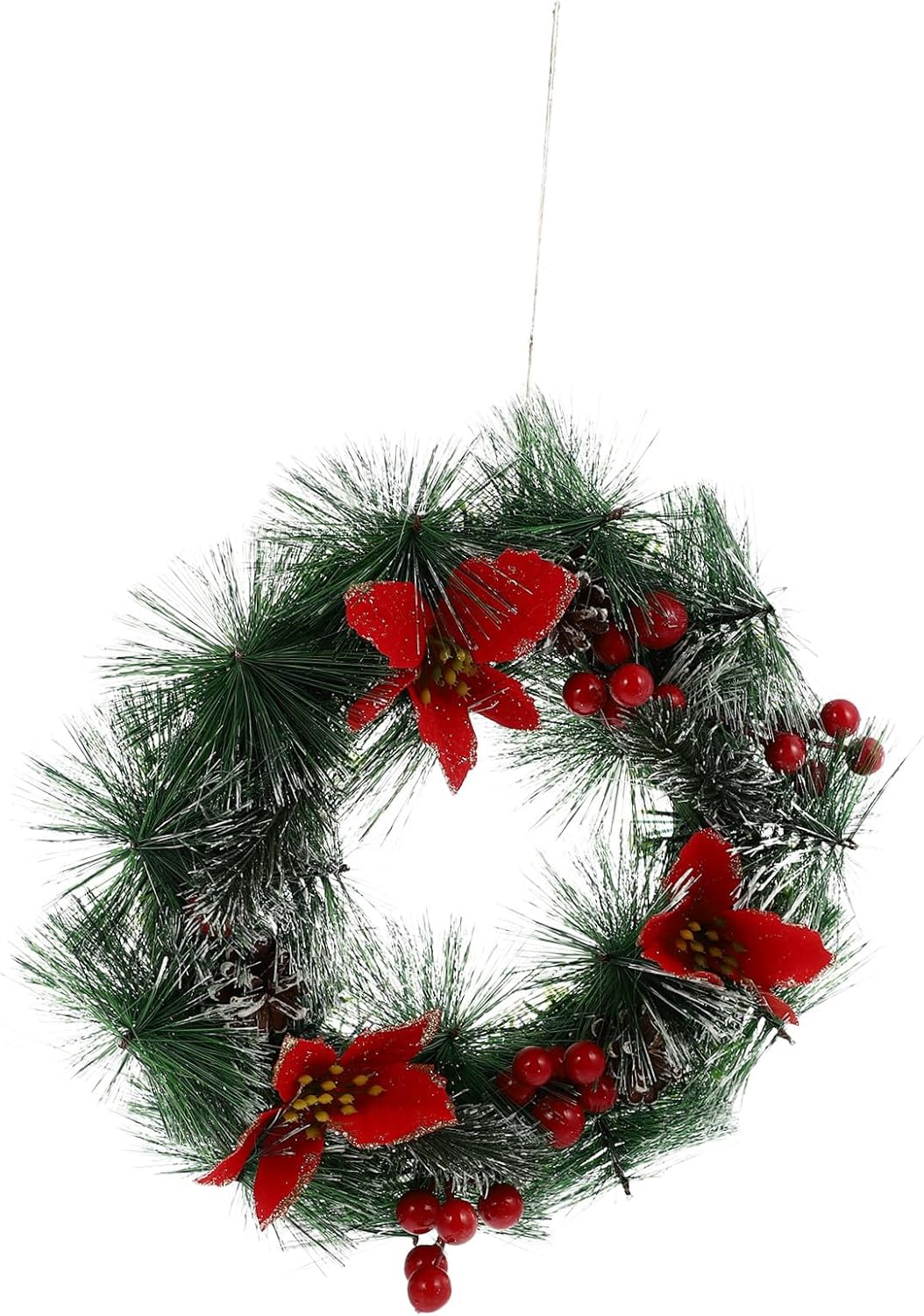 Fruit Garland Christmas Door Wreath Artificial Plant Decor Indoor Outdoor Holiday Adornment with Lifelike Berries for Wedding Banquet and Family Gatherings
