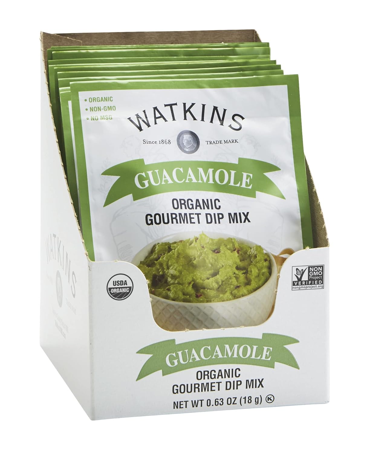 Watkins Organic Guacamole Dip Mix (0.63 oz) - Pack of 12