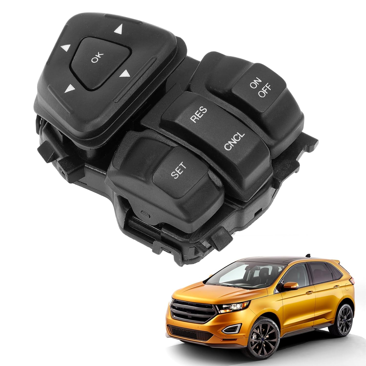 Left Steering Wheel Cruise Control Multifunction Switch Compatible with Edge 2011-2015, Explorer 2011-2018, Flex 2013-2019#BT4T-9E740-AFW