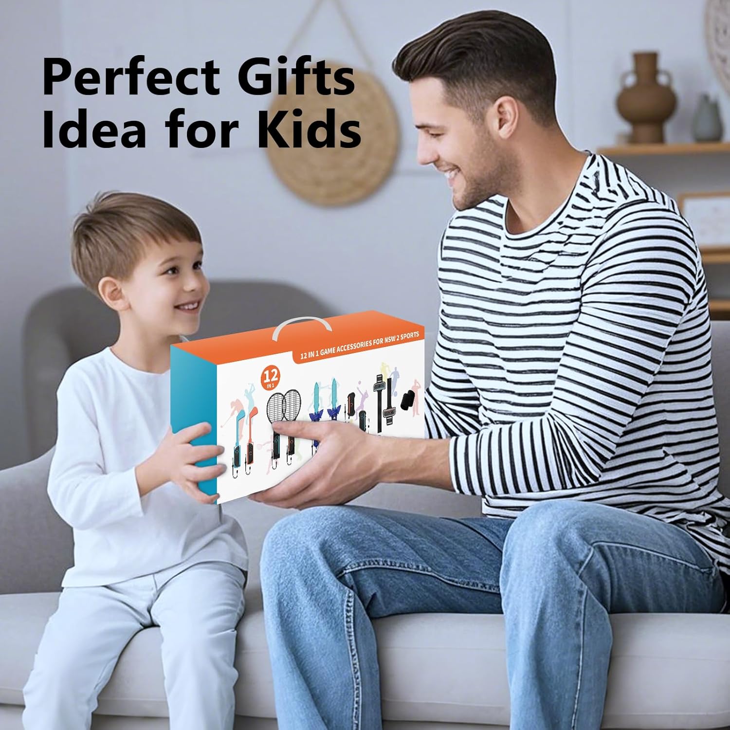 Uxilep Switch Sports Games Accessories Bundle for Nintendo Switch 2 (2025),12 in 1 Family Party Pack for Switch 2 Accessories Kit with Tennis Rackets,Golf Clubs,Chambara Swords,Leg Straps & Joycon Grips - Image 6