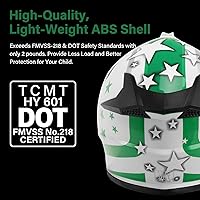 Vista 2 de TCMT Casco de motocross para jóvenes, certificado por DOT, casco de motocross ATV de cara completa para niños con gafas, guantes y bolsa para casco