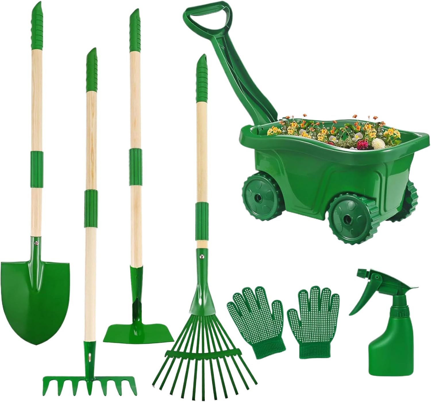 Kids Garden Tools Set - Outdoor Play Equipment for Children, Gardening Tools with Ergonomic Grip Handles, Sand Digging Toy Kit for Boys Girls, Backyard Play Tool Set, Kids Gardening Toy for Outdoor