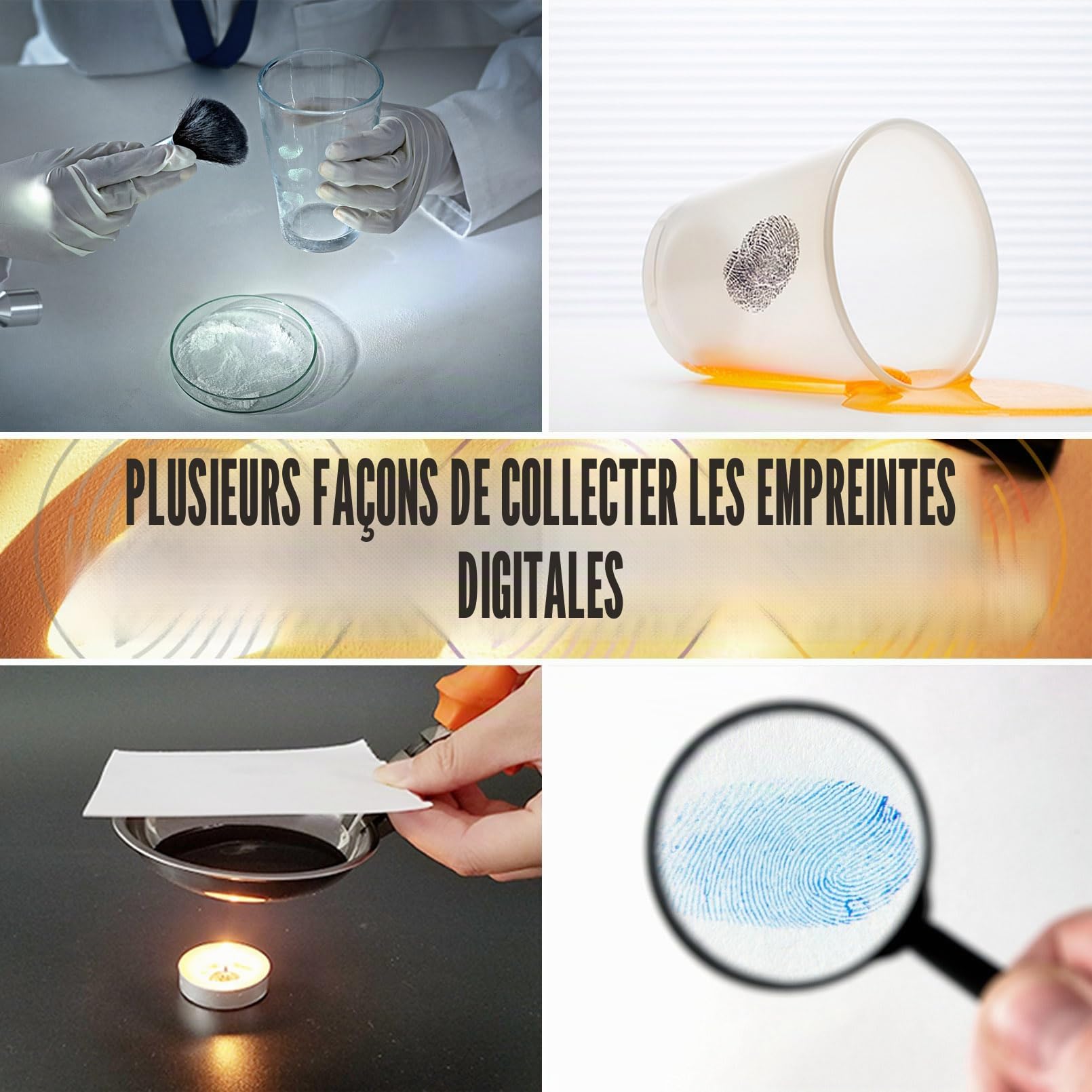 Unglinga Kits de Detective Espionnage pour Enfants 6 8 10 12 Ans, Laboratorio Science Jouets étective Dnquête sur Les Empreintes Digitales