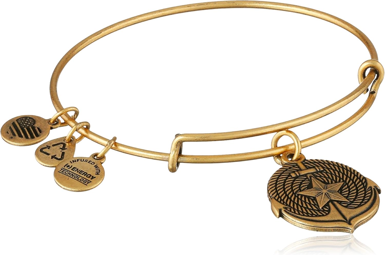 Alex and Ani "Coastal Odyssey" Anchor Expandable Wire Bangle Bracelet