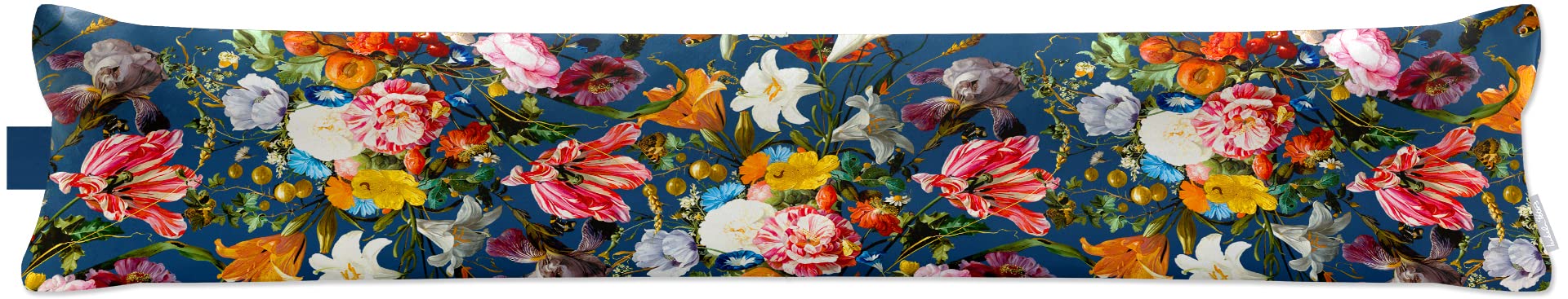 Izabela Peters Estate Blue Izabela Peters® Luxurious Eco-Friendly Draught Excluder - Floral Dream - Standard - Window Door Seal, Fabric Draft Excluder Cushion Stopper For Door Bottom