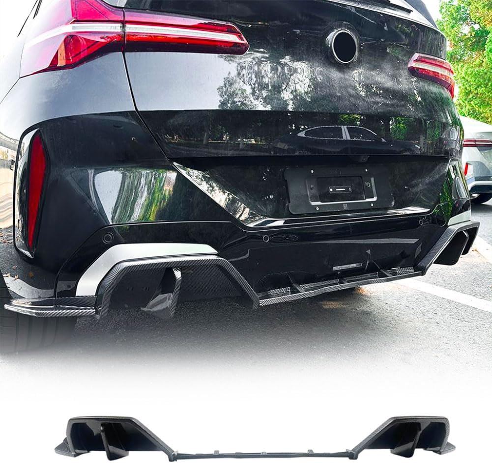 Carbon Pattern Rear Bumper Diffuser Compatible with BMW X3 G45 G48 M Sport 2025 2026 ABS Lower Bumper Lip Spoiler Body Kit Factory Outlet