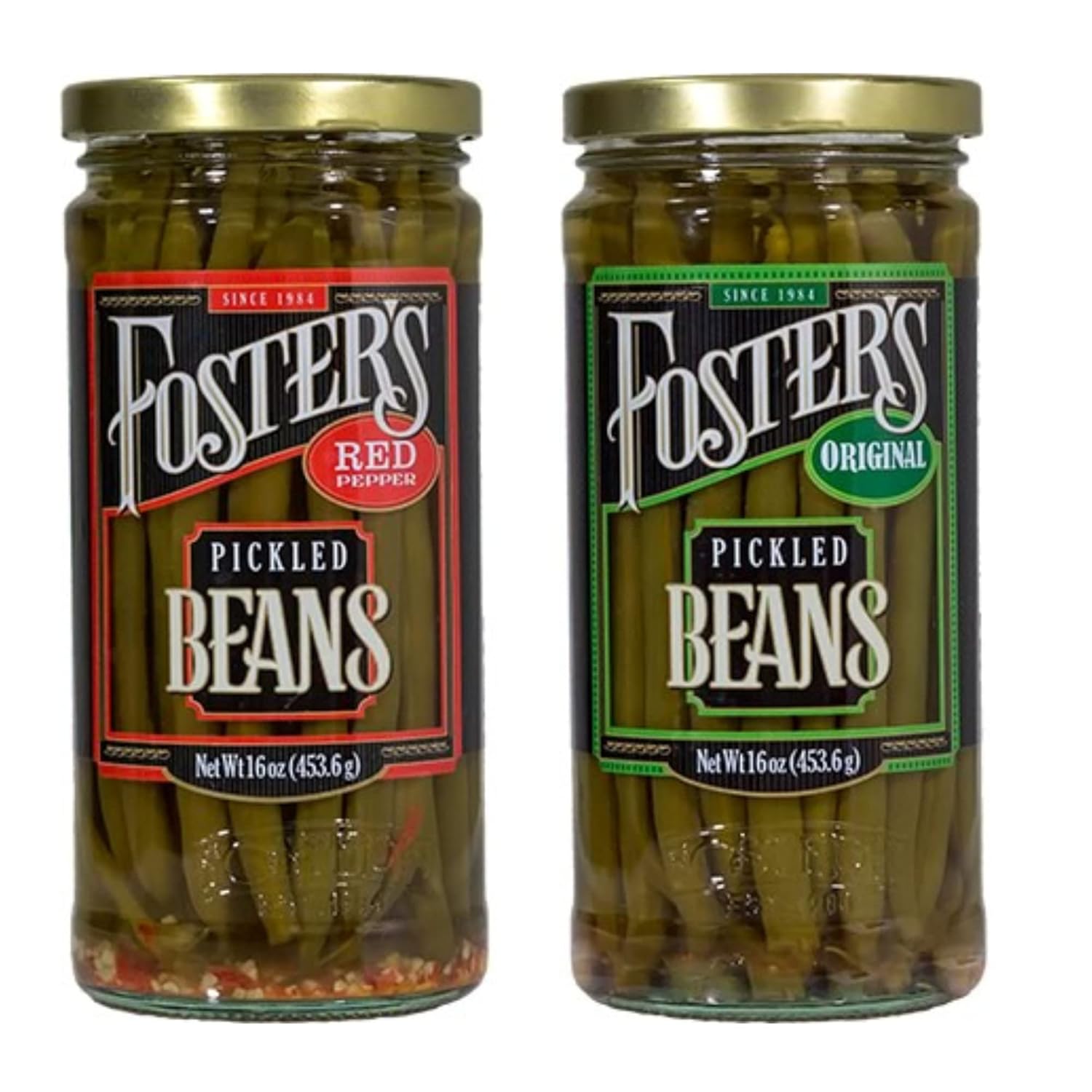 Fosters Pickled Green Beans Variety Pack 16oz (2 Pack
