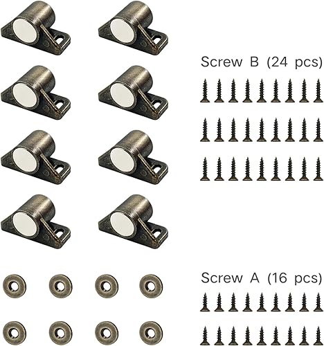 Miniatura 10 de Cierre magnético para puerta, cierres magnéticos de neodimio para gabinetes, metal pistola (paquete de 2)