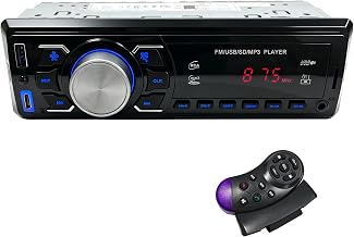 Car Radio Bluetooth 1 DIN – Car Radio Bluetooth Hands-Free/FM Radio | Supports USB/SD/AUX Input/EQ, Remote Control Included - Car Stereo 12V