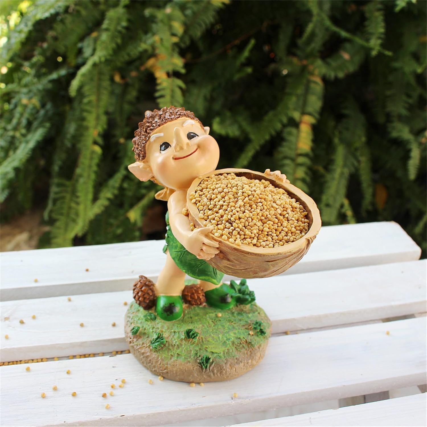 Bird Bath Figurine Accessory for Parrots and Budgerigar Feeding Station Small Tub Bowl Garden Sculpture Ornament