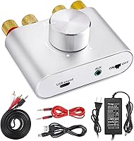 Vista 11 de Facmogu F900S - Mini amplificador de potencia Bluetooth 5.0 de 160 W, amplificador de sonido estéreo Hi-Fi digital de 2 canales 80 Wx2, receptor