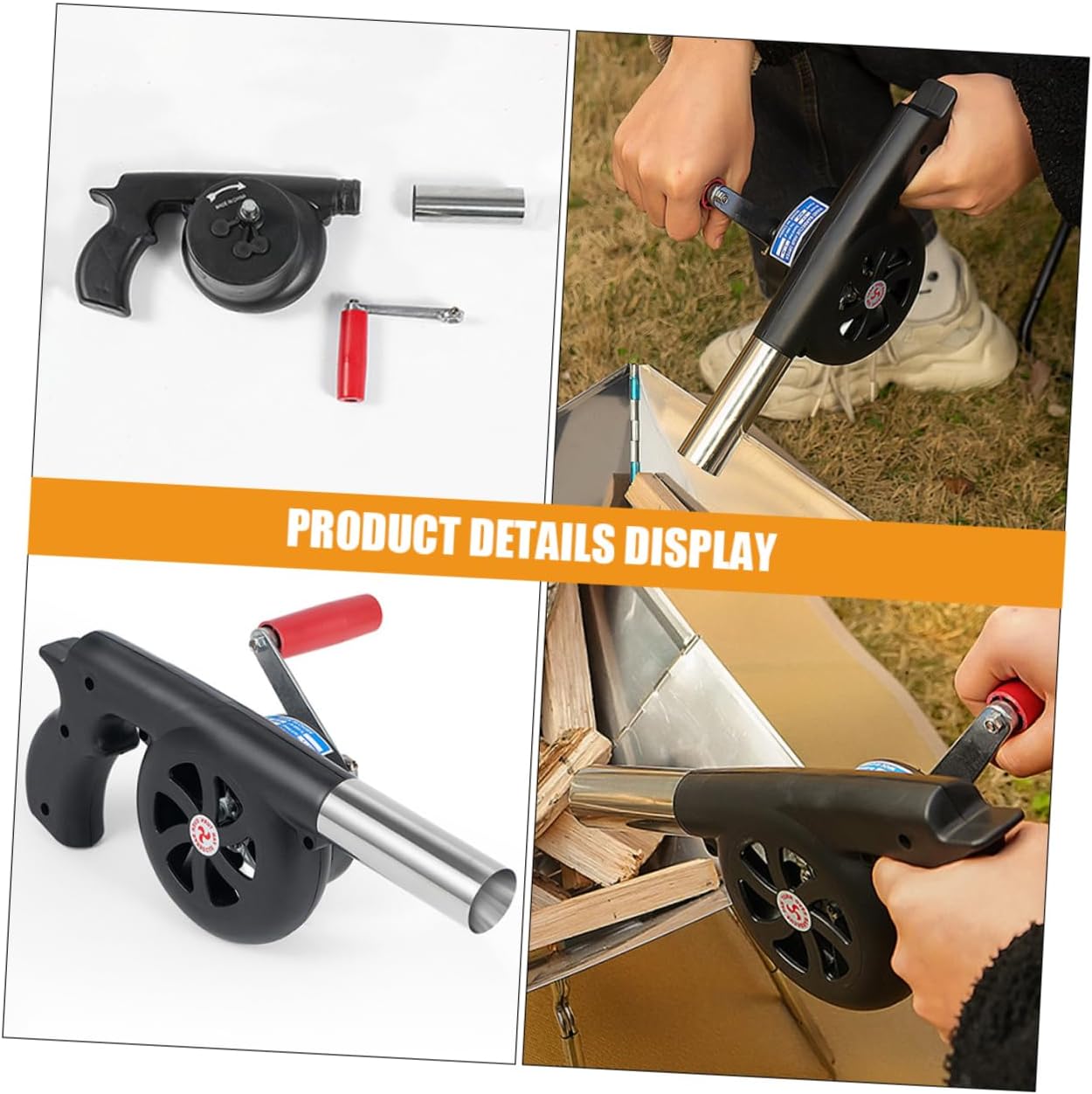 Portable Hand Blower for Barbecue and Camping Professional Fire Blower for Efficient Ignition and Outdoor Use
