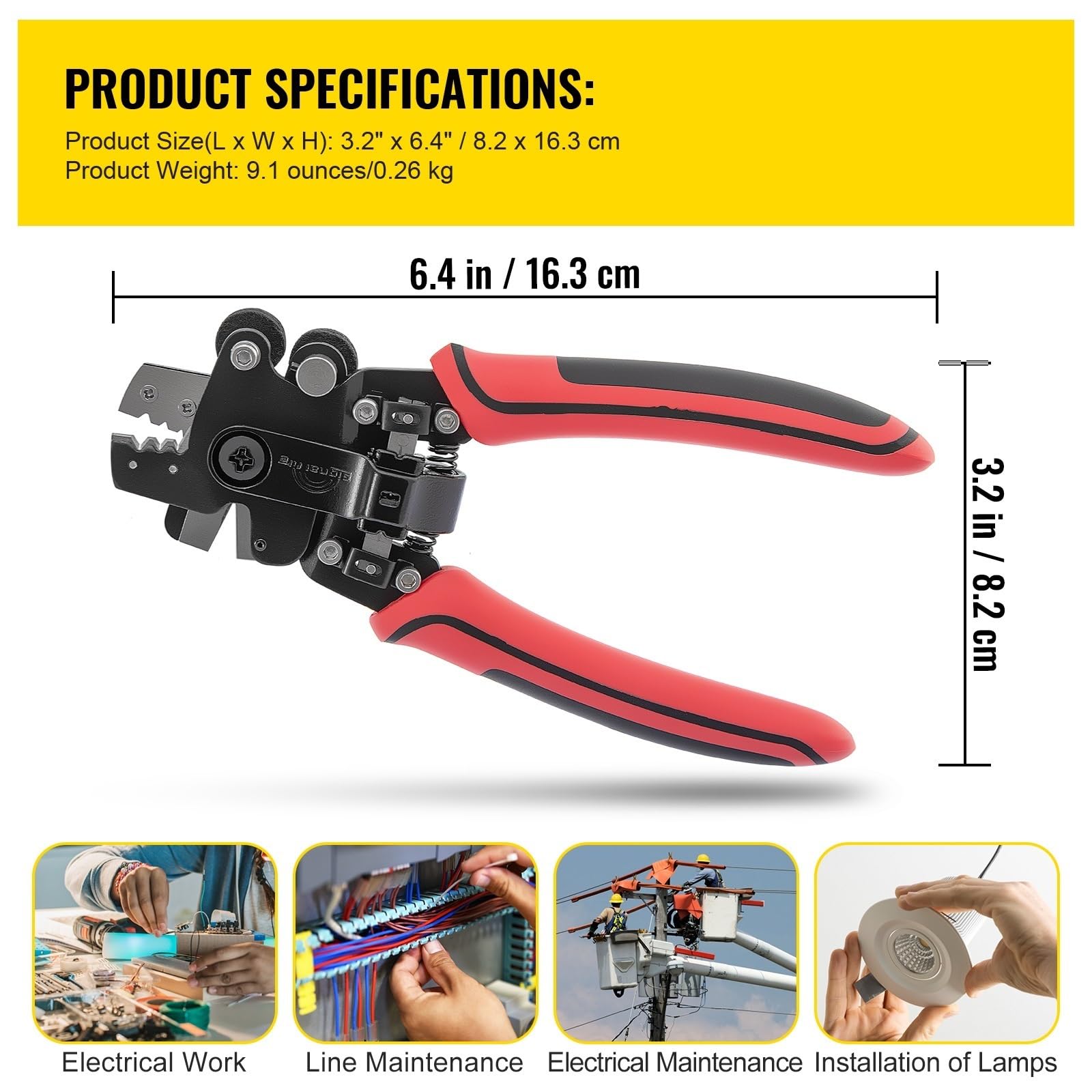 Dénudeur de fibres optiques 4in1 avec 3 trous coupe-fil pince mil-ler à dénuder outil réseaux FTTH professionnel Pour le bricolage