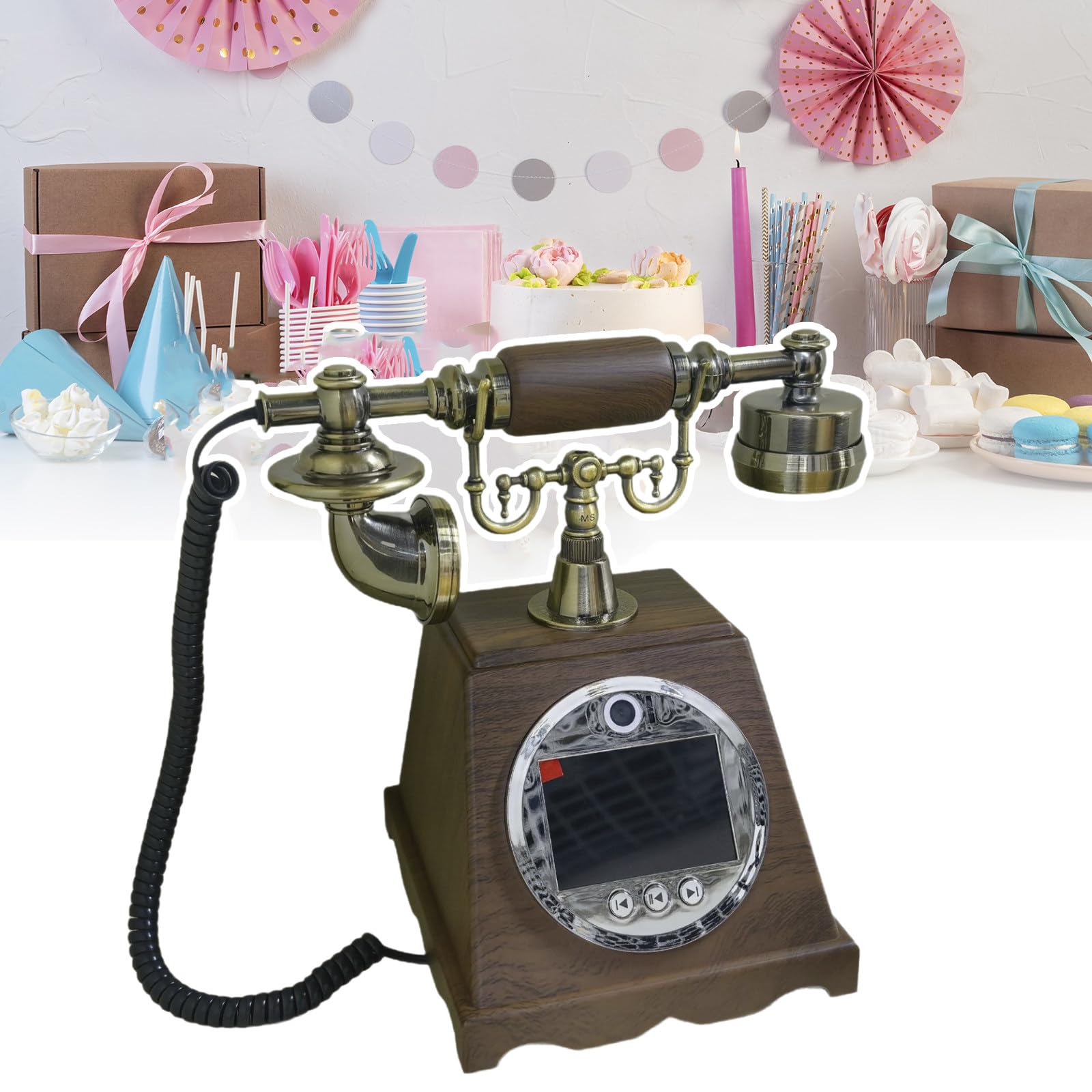 WIANQIAN Vintage Video Audio Guestbook Wedding Phone B