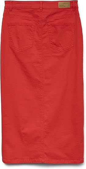 Jupe VERO MODA Alvida - Longueur 7/8, Boutons Devant, Coupe Haute - Printemps/été, Look Féminin Et Tendance