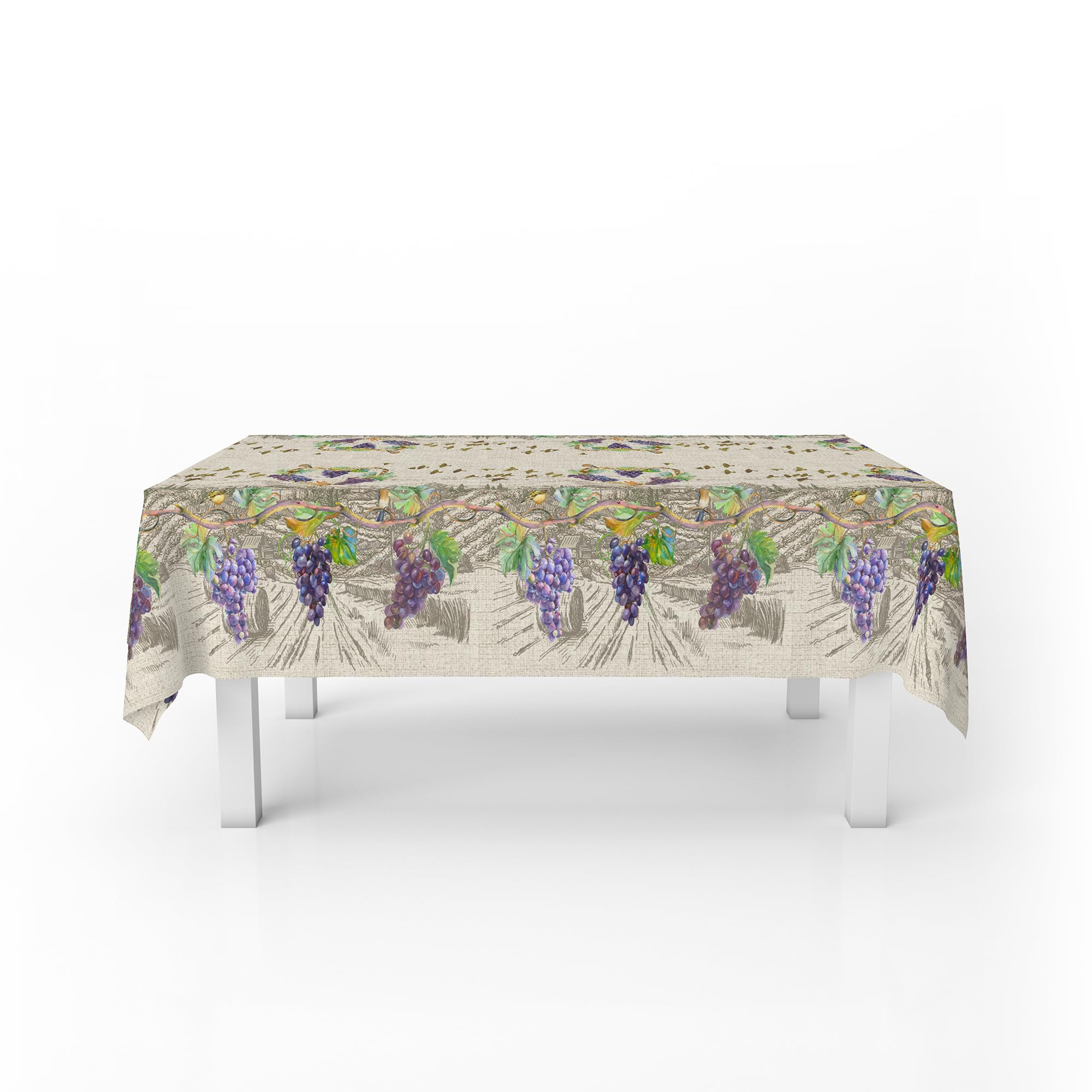 Italian Bed Linen Bacco Digital Print Tablecloth Stain Resistant 150 x 150 cm, Bacchus, 59.1 x 59.1 inch (Square) - Image 2