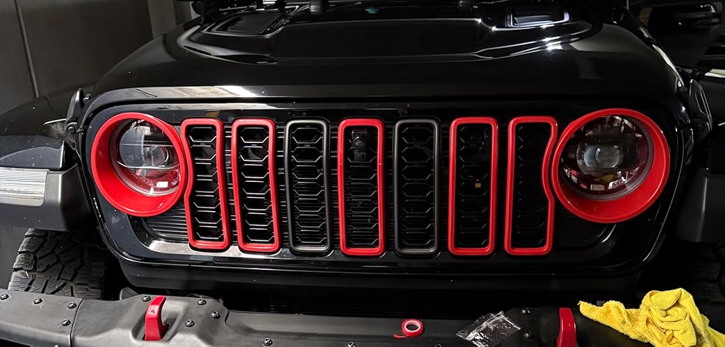 Amazon.co.jp: グリルインサート 2024 2025+ Jeep Wrangler JL グリル