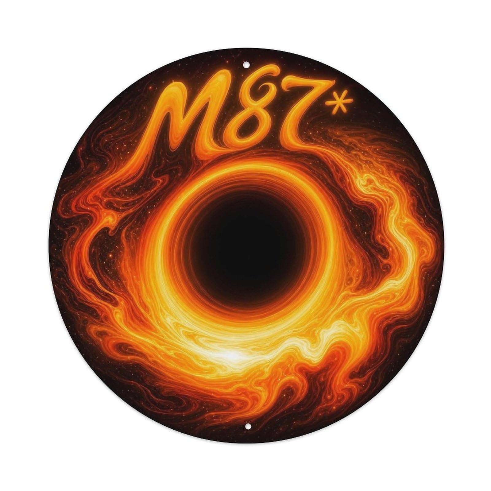 Deep Space M87 Black Hole High Energy Neon Sci Fi Metal Tin Sign
