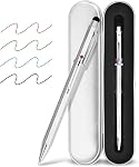 5-in-1 Stylus stylo & multicolore stylo en un, stylo multifonction avec boîte cadeau en métal, bleu noir rouge stylo à bille vert Ipad avec Style universel stylo multicolor pour écrans tactiles (noir)