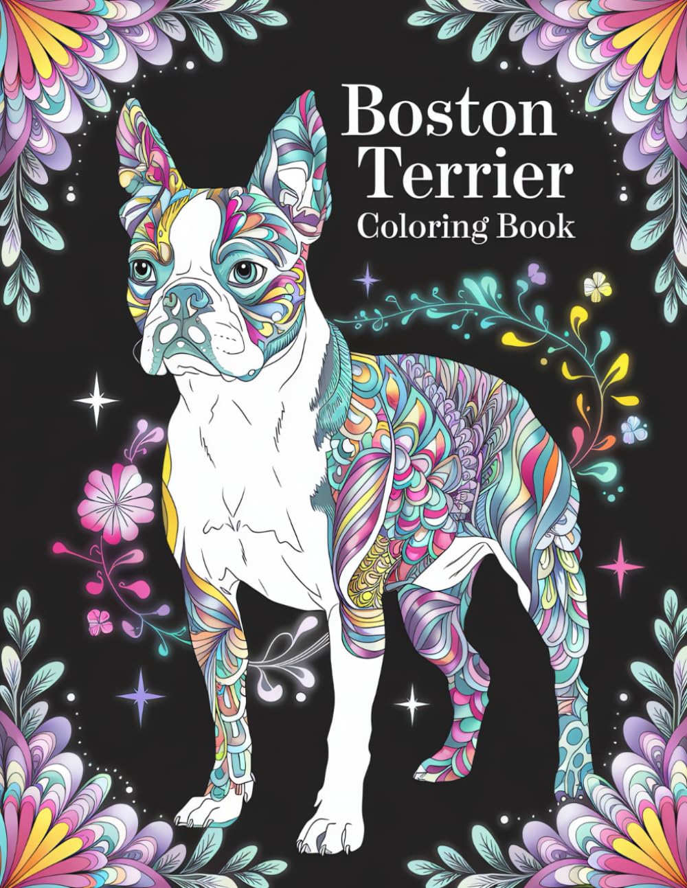 Boston Terrier Coloring Book For Adults