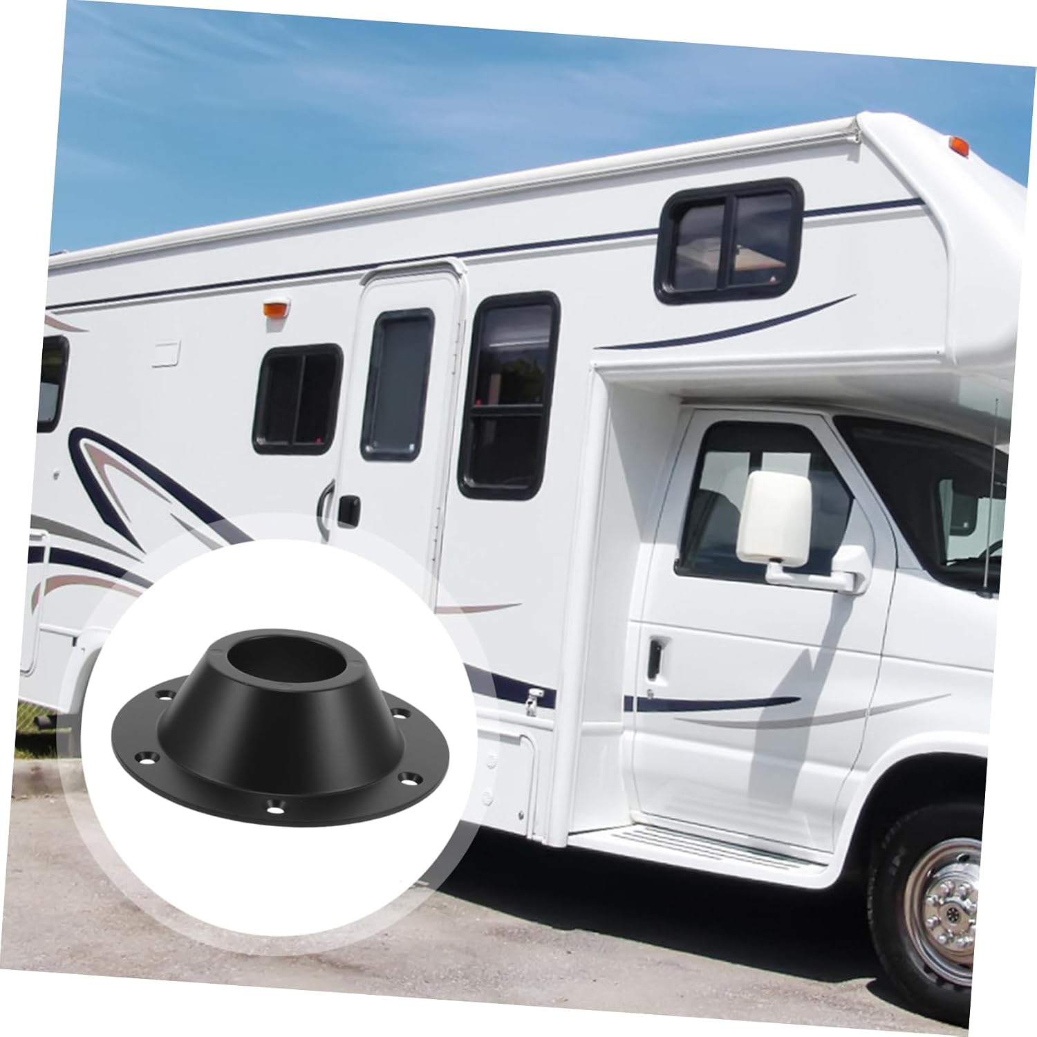 Toyvian 2pcs Rv Table Base Flange Mount Table Leg Support for Easy Installation and Secure Fixing for Rvs Campers and Yachts