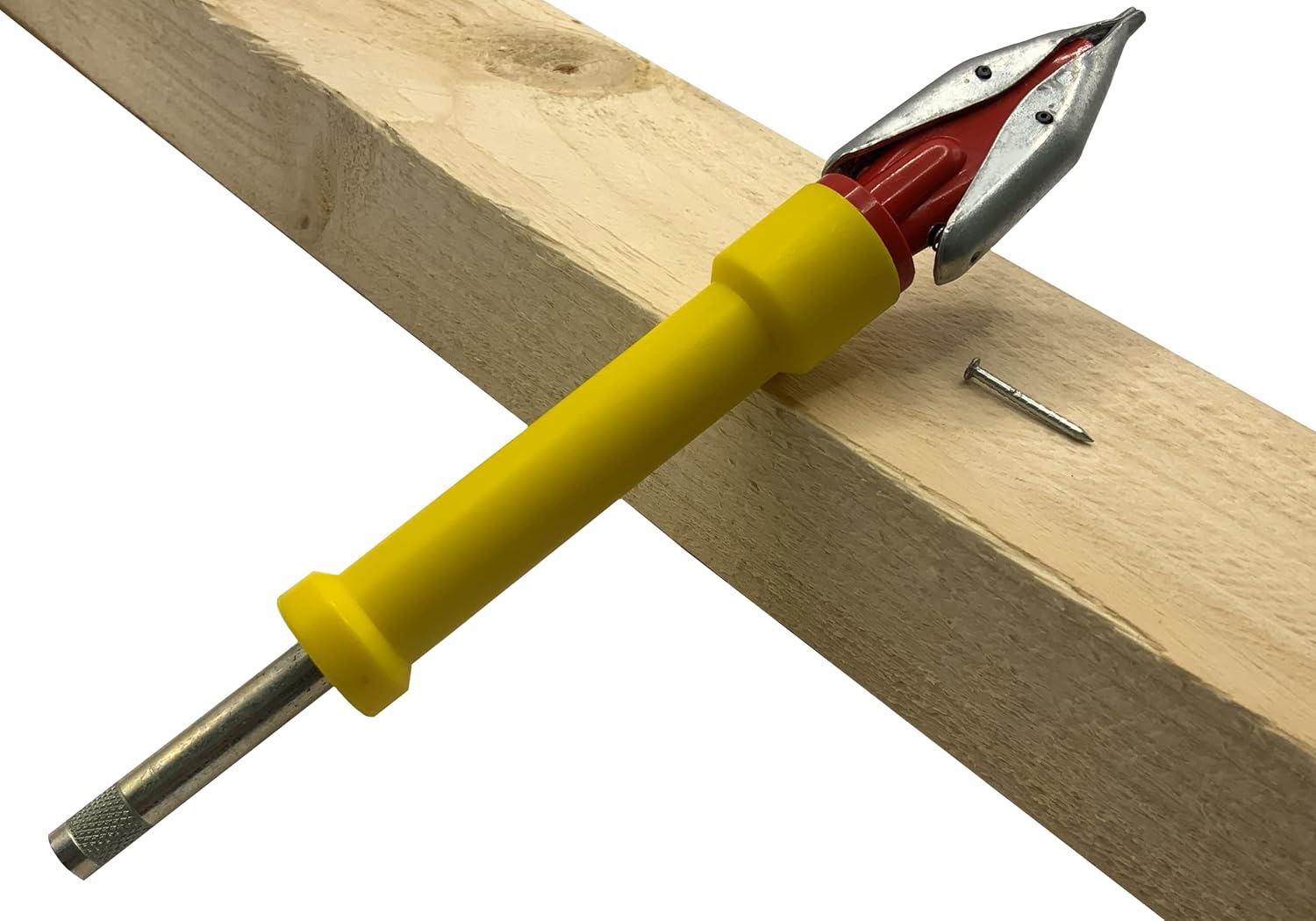 FRUEH NailBro - A Compact Nail Driver with Spring-Loaded Clamp and Drive Pin for Accurate Positioning and Hammering of Nails into Tight Spaces without Hitting your Fingers