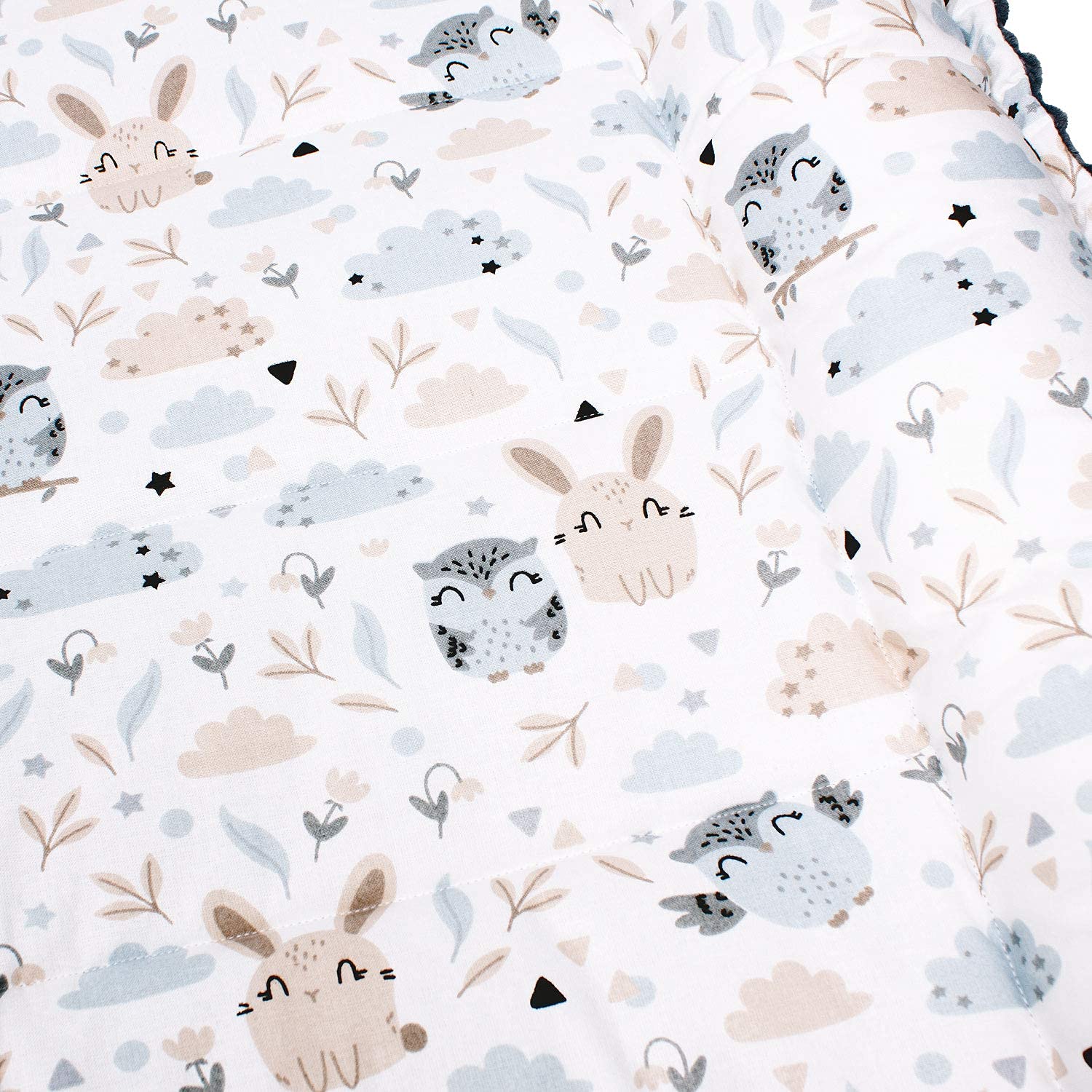 PaLulli Ensemble Nid Douillet Bébé Zoo - Cocon 100x55cm Avec Accessoires En Coton Et Velours
