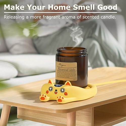 Miniatura 6 de PUSEE Calentador de velas, calentador de taza de café con apagado automático, calentador de café de 3 temperaturas para escritorio, placa