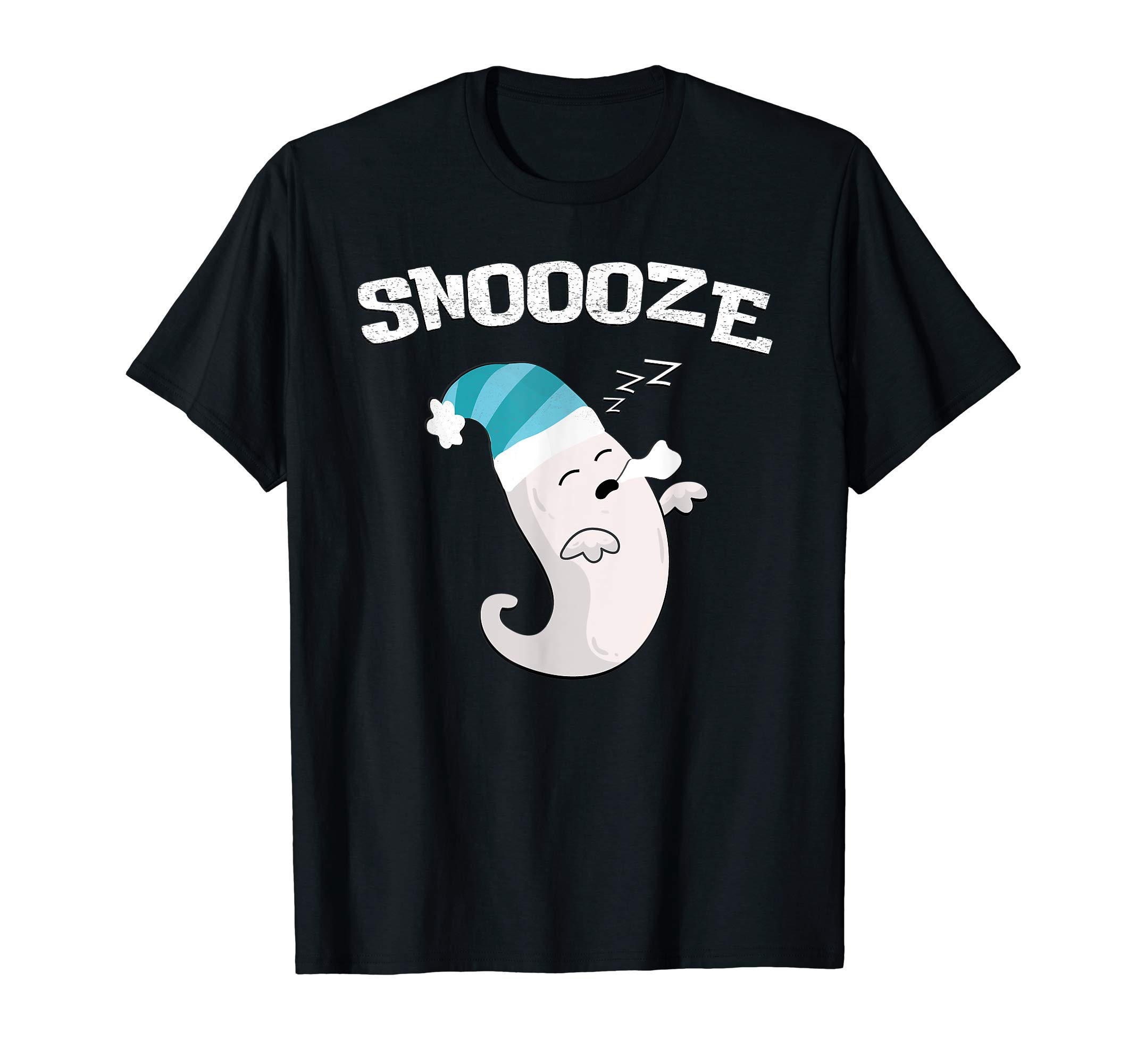 Funny and cute ghost snoooze boo Halloween men, women, kids T-Shirt