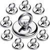 VNDUEEY 100 LBS Strong Magnetic Hooks, 10 Pack Magnet Hooks Rare Earth Neodymium Fishing Magnets with Countersunk Hole Eyebolt, Heavy Duty Magnet Hooks for Cruise, Home, Workplace, Garage, and Kitchen
