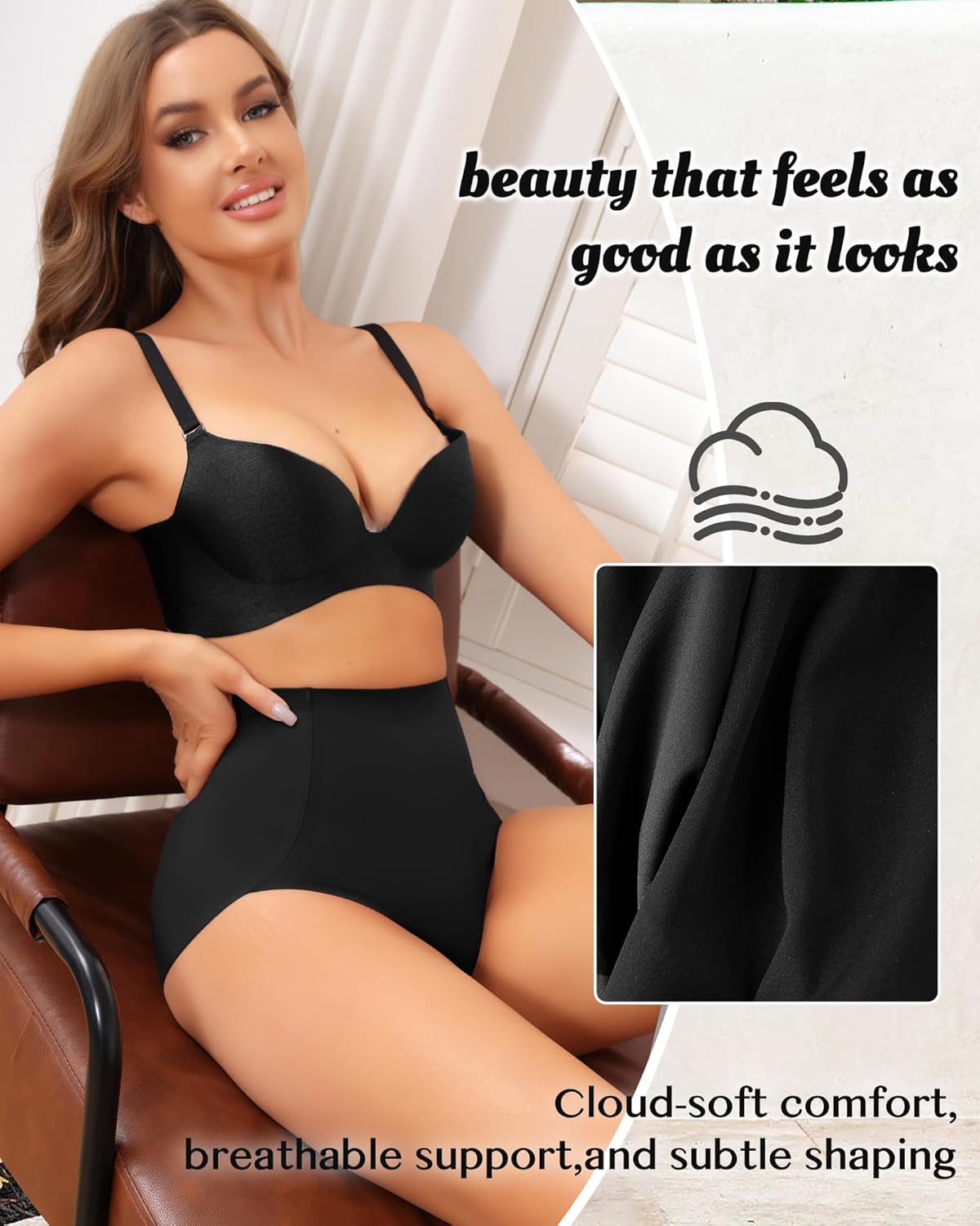 LEVAO Shapewear Women Tummy Control Underwear - Seamless High Waist Shaper Panties Full Coverage Moderate Shaping Briefs - Image 8