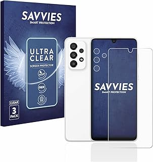 Savvies Screen Protector compatible with Samsung Galaxy A33 5G (Front+Camera) Protection Film Clear 6-Pack