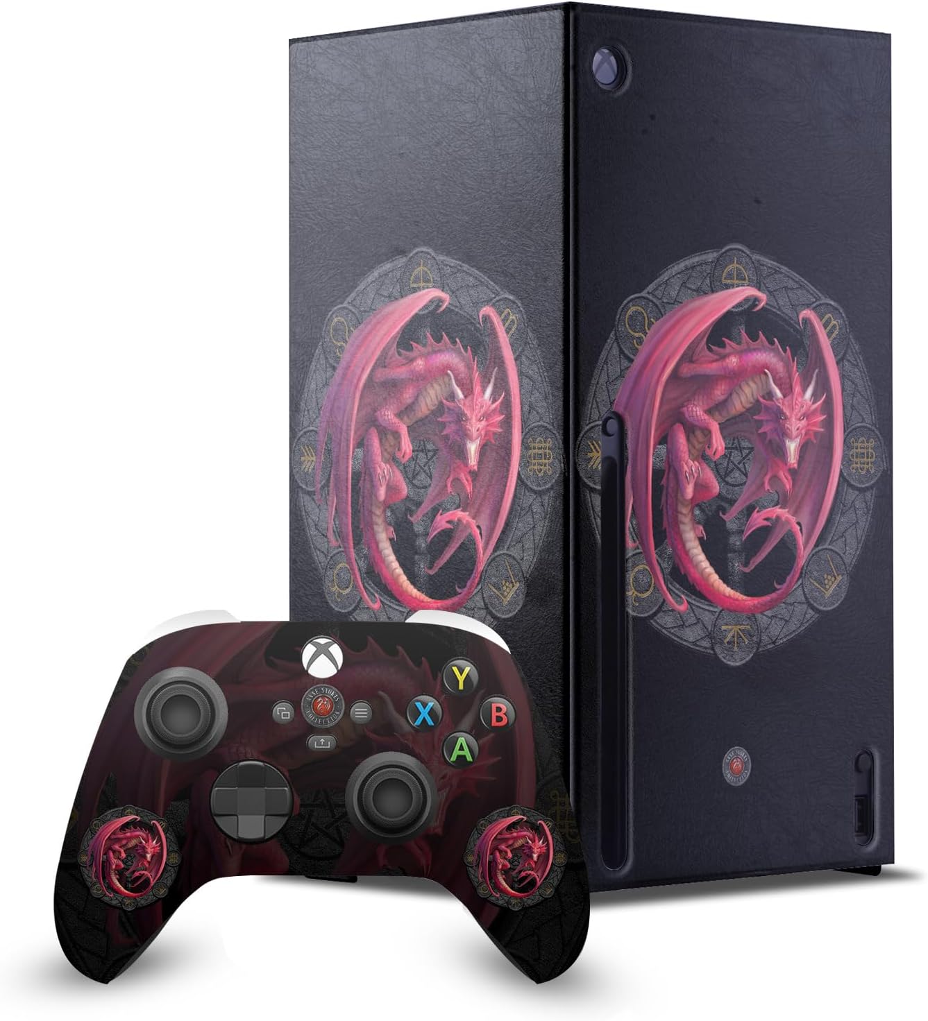 Head Case Designs Officially Licensed Anne Stokes Lammas Lughnasadh Dragons Of The Sabbats Game Console Wrap and Game Controller Skin Bundle Compatible With Xbox Series X