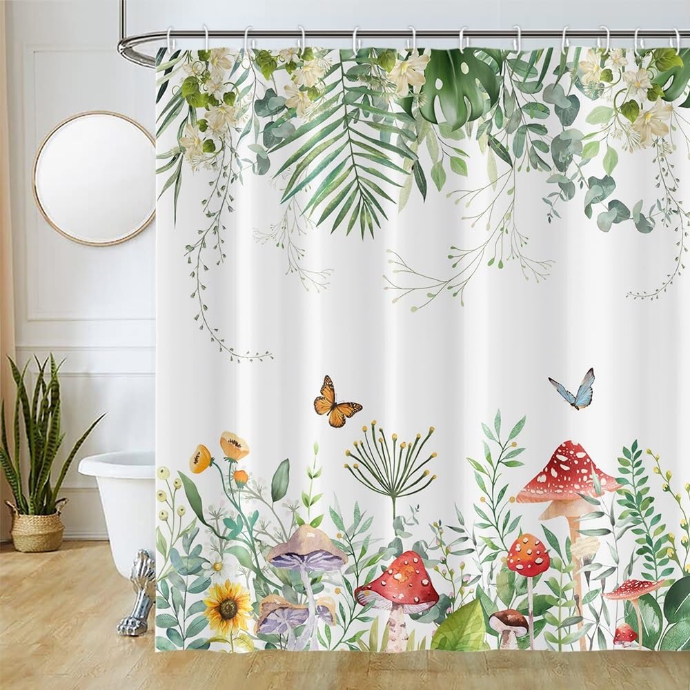 Uiiooazy Sage Green Shower Curtain