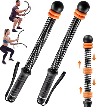 Adjustable Ropeless Battle Ropes for Home Gym-Cordless Training Rope Fitness Equipment for Men & Women,Portable Arm Exerciser Rope for Strength Building, HIIT and Low-Impact Aerobic Training Black