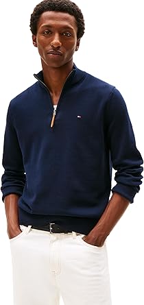 Tommy Hilfiger Men's Long Sleeve Cotton Quarter Zip
