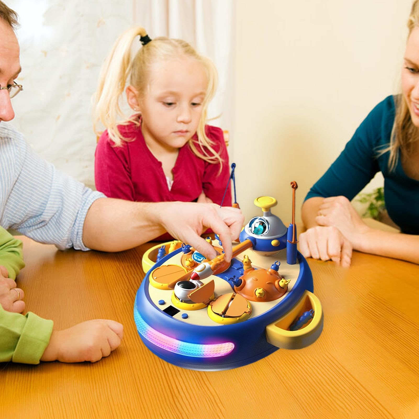 Vorschul-Angelspiel Interaktiver Mehrspieler- | Rotierendes Fischbrettspiel Lernaktive Frühentwicklung für , Mädchen und kleine Kinder von 3-8 Jahren, 1-4 Mitspieler