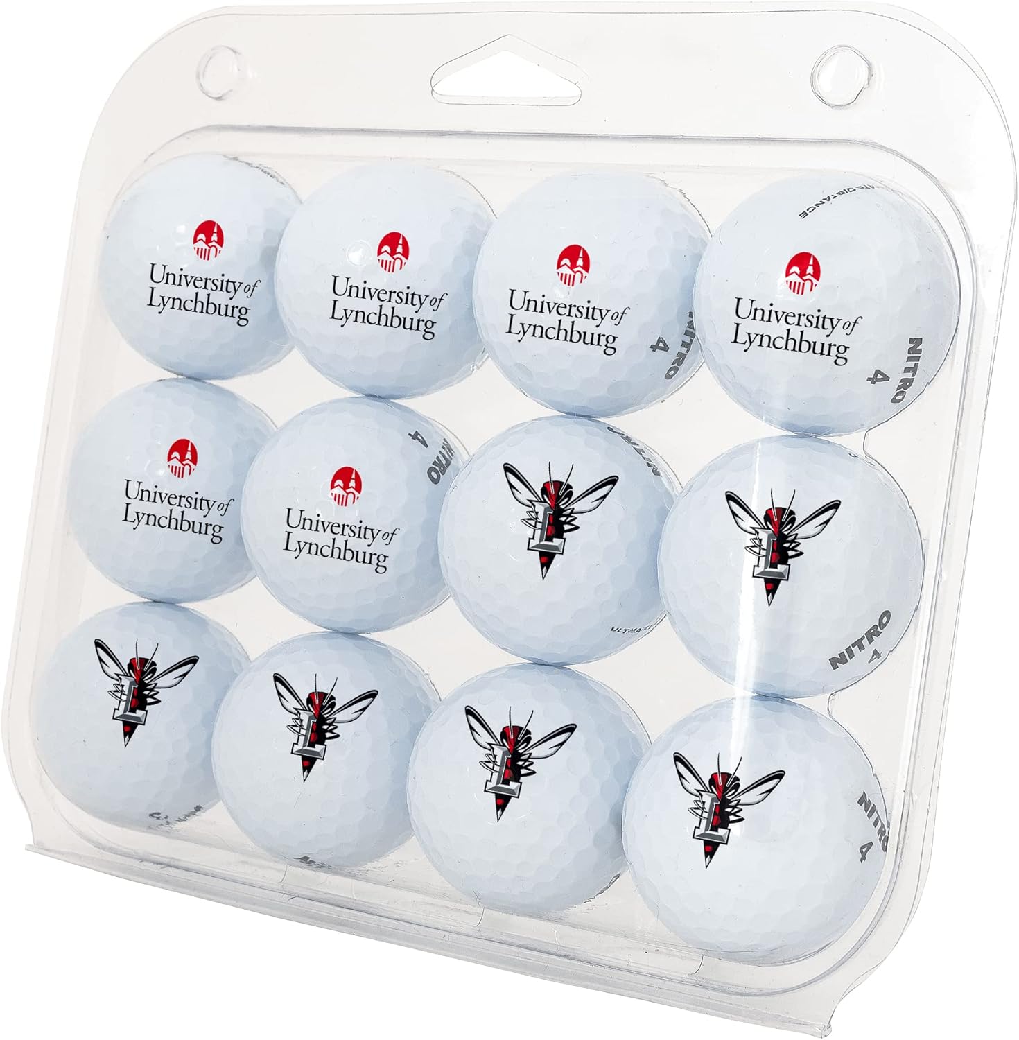 Desert Cactus University of Lynchburg Golf Balls 12 Pack – UL Hornets Full Color Dozen – Officially Licensed Sport Team Accessory