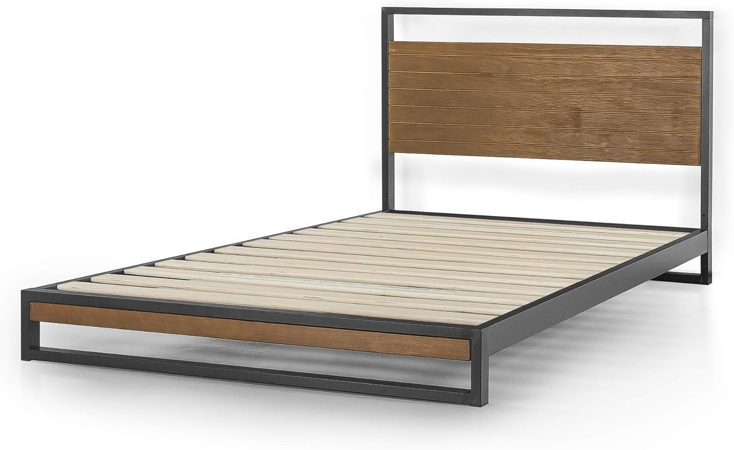Amazon.co.jp ZINUS メタル ウッド ベッドフレーム シングル Suzanne Metal and Wood