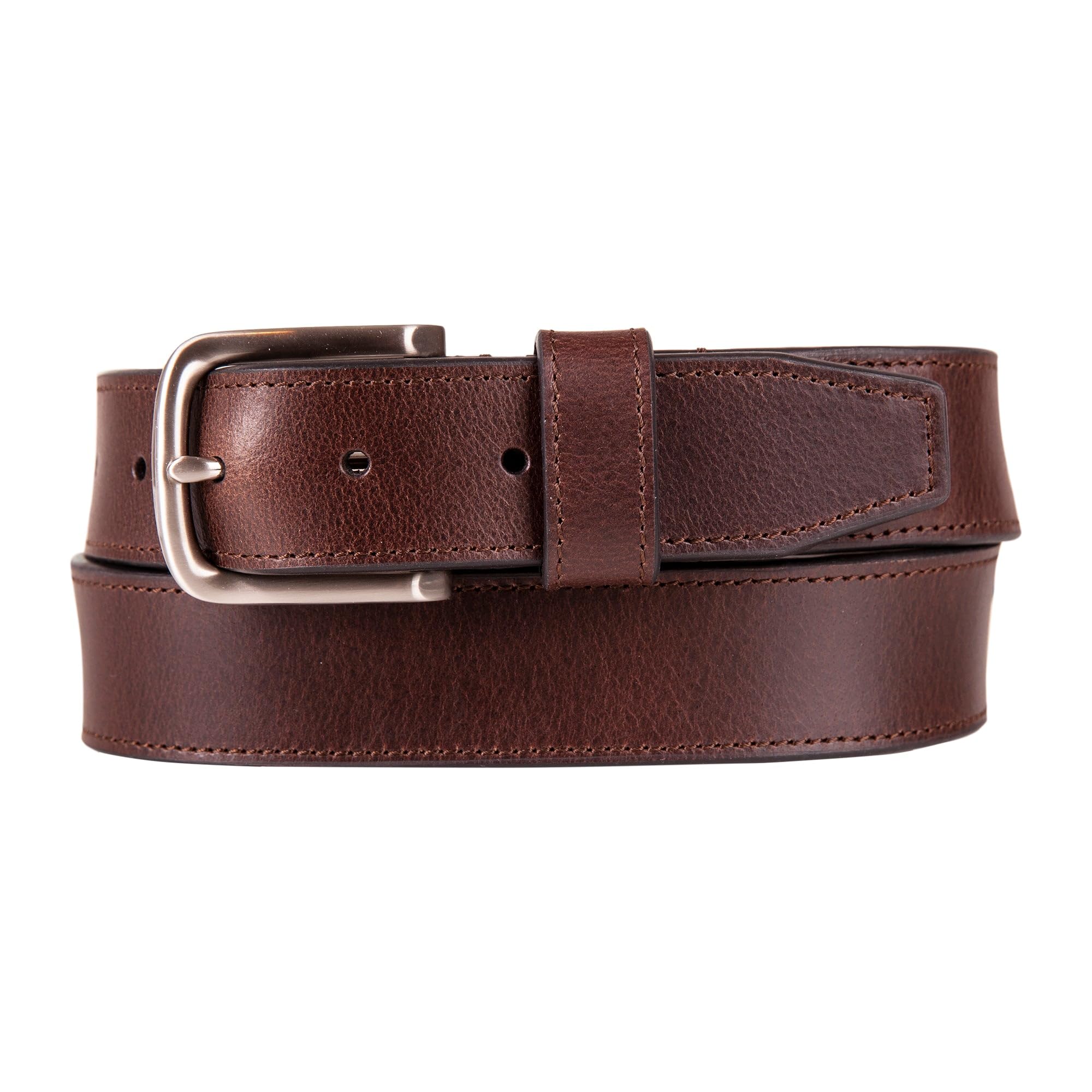 Nautica Men's Casual Leather Belt | Everyday | Classic | Pants | Jeans | Khakis | Chinos | Metal Buckle