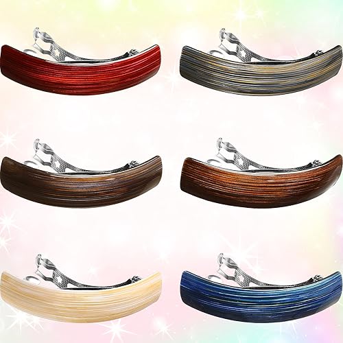 Miniatura 3 de WILLBOND 6 pasadores de pelo para mujer, pasadores grandes para el cabello, clips franceses, broche retro para regalos de mamá, accesorios de mujer,