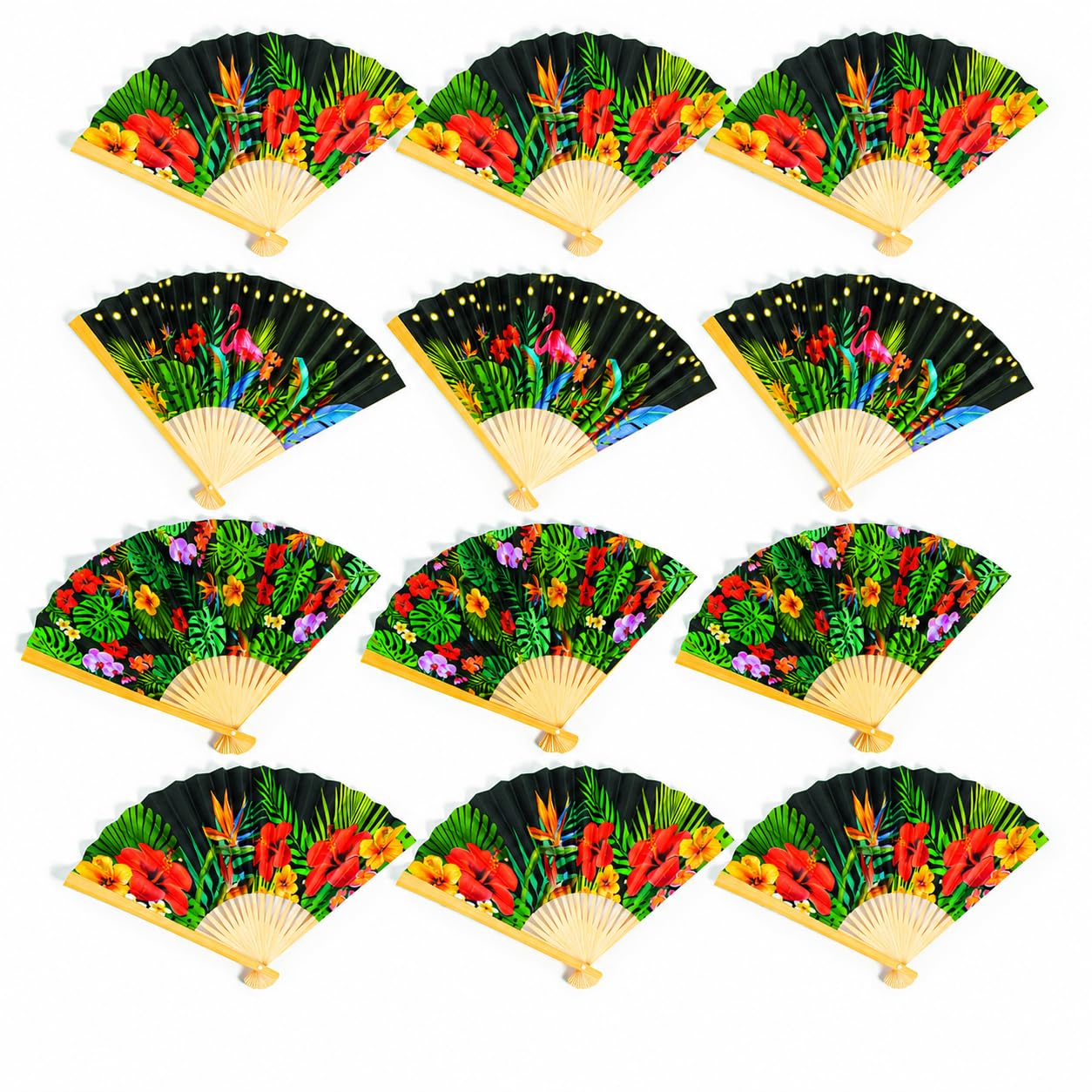 Amazon.com: Fun Express Tropical Nights Folding Hand Fans Tiki and