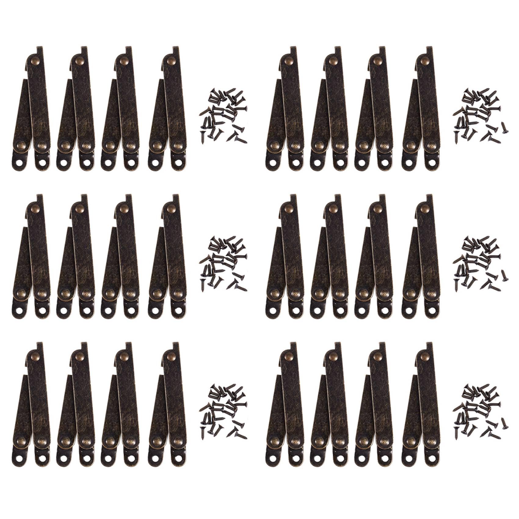 Jnchdghwa Bronze Tone Furniture Box Rotatable Folding Lid Support Hinge 24Pcs