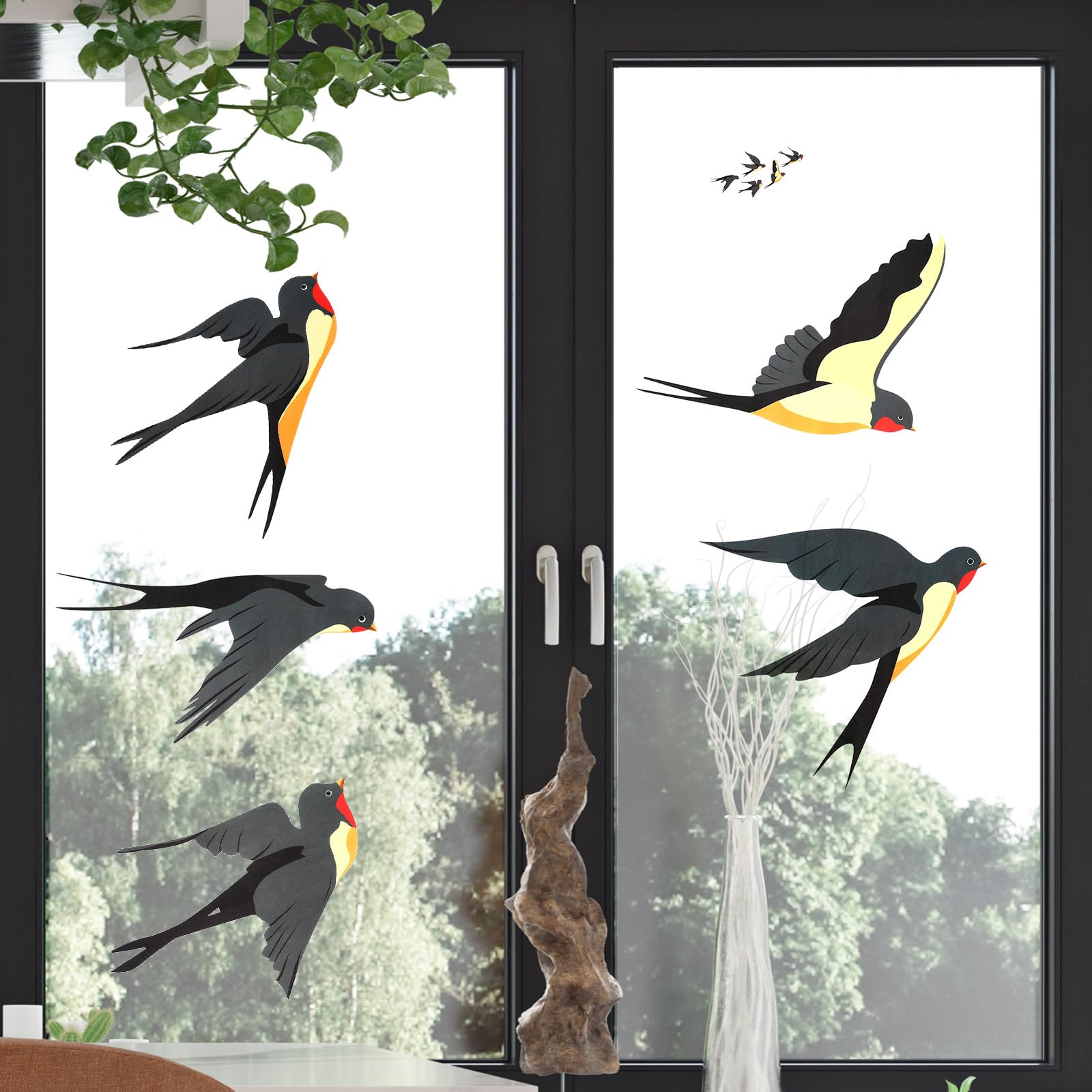 Vogelstickers voor uw ramen of muren in andere kamers in huis Vogelstickers voor uw ramen of muren in andere kamers in huis