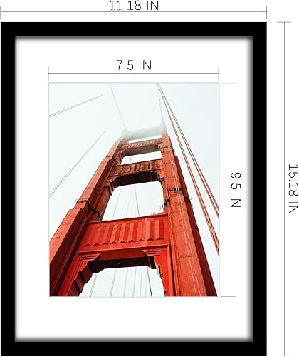Miniatura 2 de Wiscet Juego de 3 portarretratos de 11 x 14 pulgadas, para fotos de 8 x 10 pulgadas con paspartú o de 11 x 14 pulgadas sin paspartú, marco de fotos