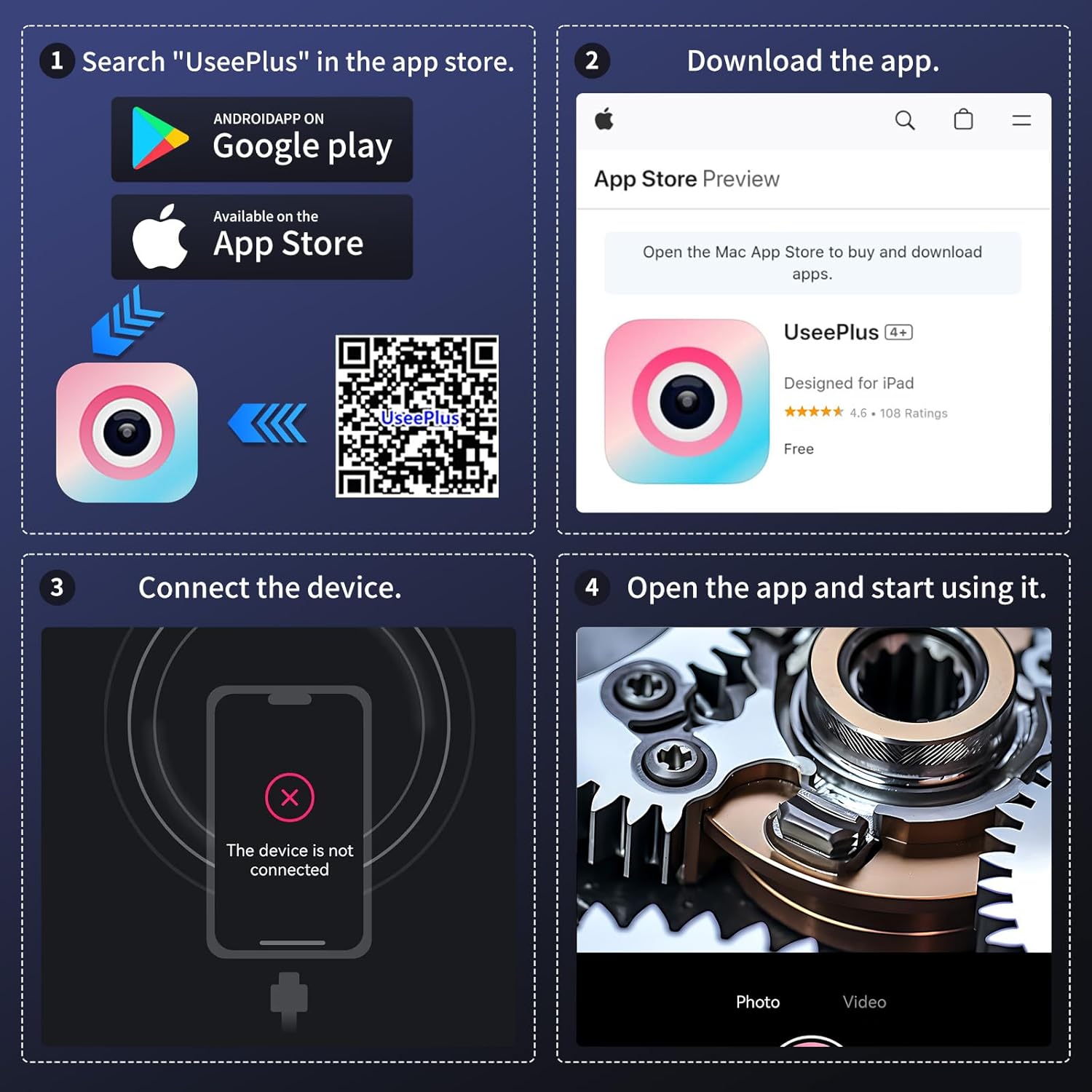 Endoscope Camera with Light, 1920P HD Borescope Inspection Camera with 8 Adjustable LEDs, IP67 Waterproof Semi-Rigid Snake Cable for Android, iPhone, and iPad(32.8ft, Dual Lens)