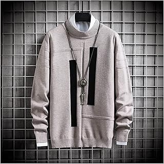 Hong Yi Fei-Shop sweaters for men New Winter Men's Christmas Sweaters Handsome Turtleneck Sweater Men Slim Fit Male Pullovers Fashion Thick Warm sweaters