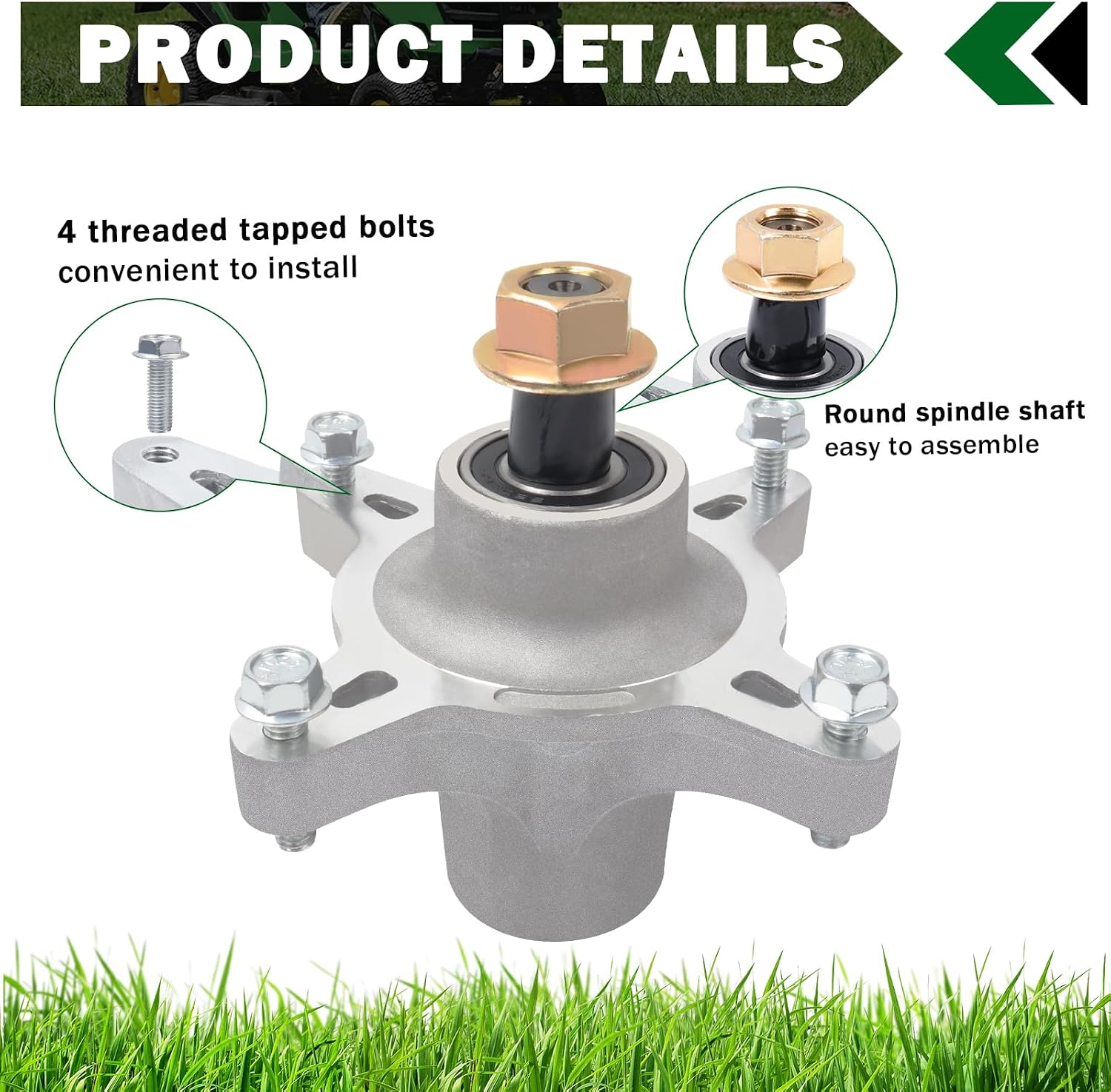 CheeMuii 3 Pack 117-0751 117-7267 117-7268 Lawn Mower Deck Spindles Replace for Toro 121-0751 117-7439 285-923 Replace for Exmark 121-0751 117-7268 117-7439
