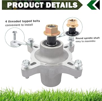 CheeMuii 3 Pack 117-0751 117-7267 117-7268 Lawn Mower Deck Spindles Replace for Toro 121-0751 117-7439 285-923 for Exmark 121-0751 117-7268 117-7439